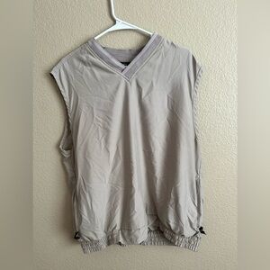 Nike Beige Grey Windbreaker Golf Vest